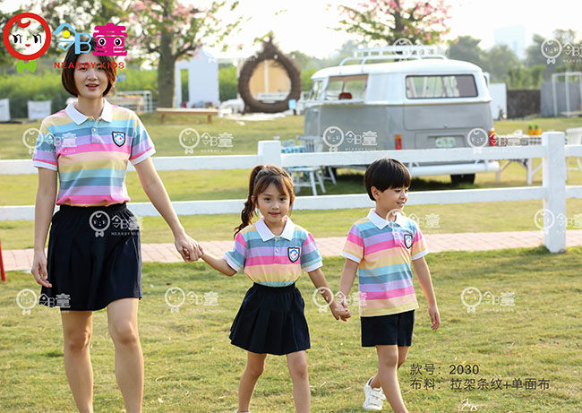 2020年新款條紋幼兒園園服制定，清新可愛