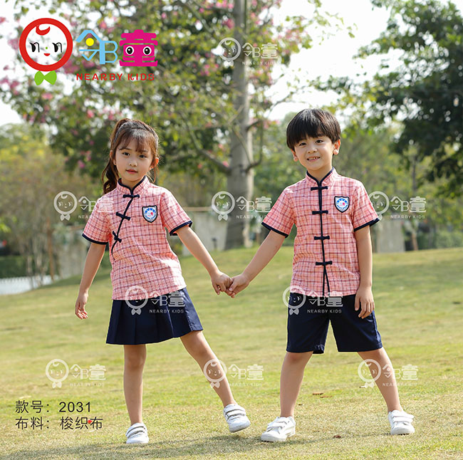 2020年新款粉色民族風可愛幼兒園園服禮服定做